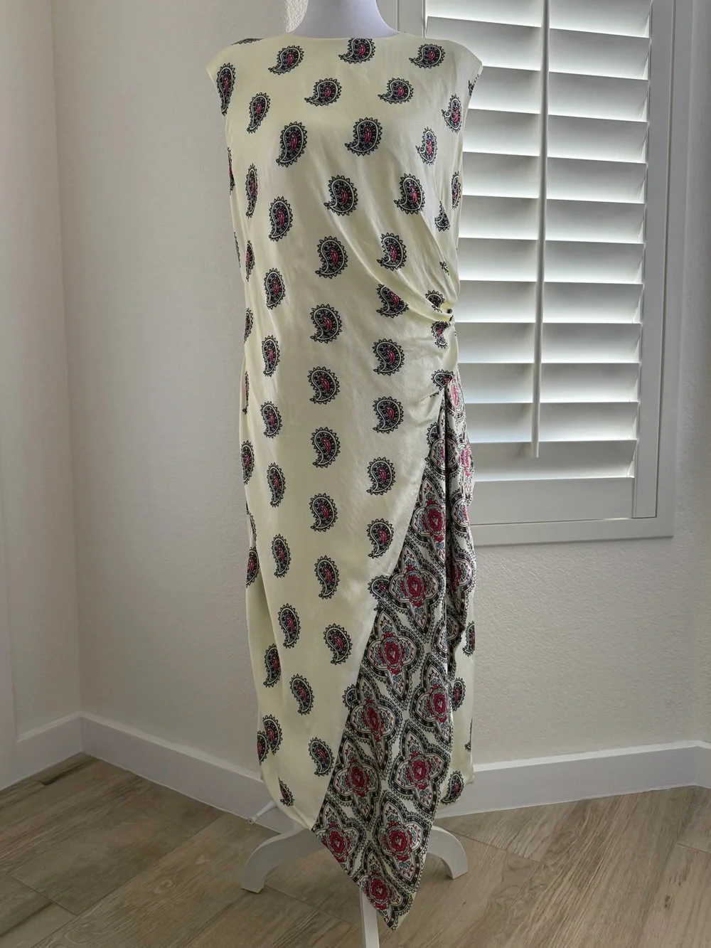J.Crew Paisley Print Mixed-Pattern Dress